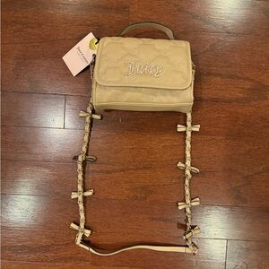 Juicy Couture Beige Quilted Crossbody Bag